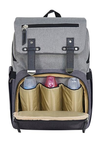 Stylo Working Mothers Bag Baby Care Backpack-smoked