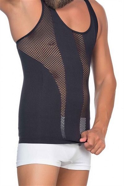 C&City C11009 Ausgefallenes Sportler-Korsett für Herren, Schwarz