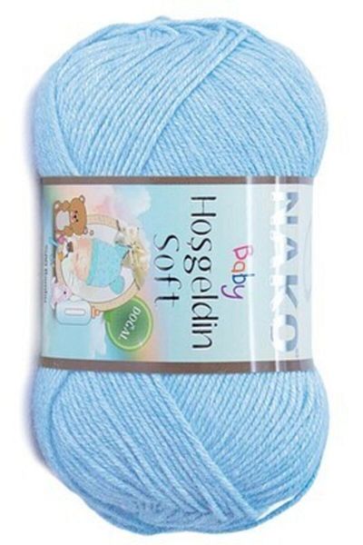 NAKO Welcome Soft Knitting Yarn 214 Sky Blue
