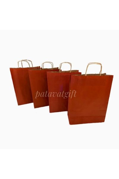 Patavat Red Cardboard 4 Pieces Gift Craft Bag 35*40