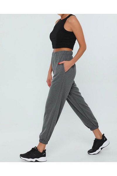 BENESSE Φούτερ Unisex Anthracite Grey με δύο κλωστές