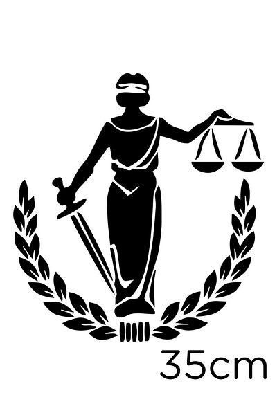 MIGNATIS Autocolant de perete pentru mașină Icon of Justice Sword Libra 35cm - Negru