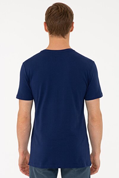 Pierre Cardin Μπλουζάκι Στενής Γραμμής Με Κύκλο Λαιμό Ναυτικού Μπλε