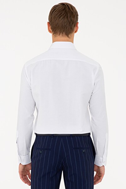 Pierre Cardin Λευκό Slim Fit Dobby πουκάμισο