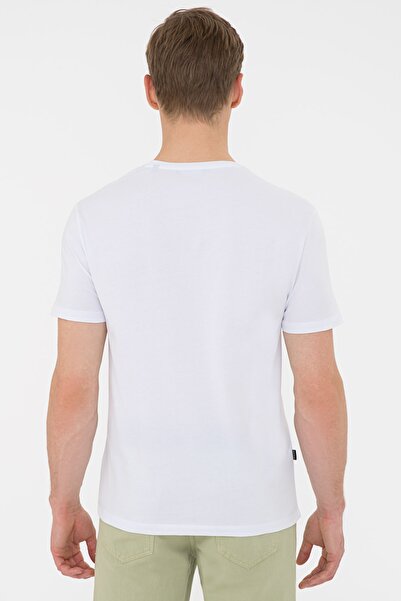 Pierre Cardin Λευκό T-shirt Slim Fit Crew Neck