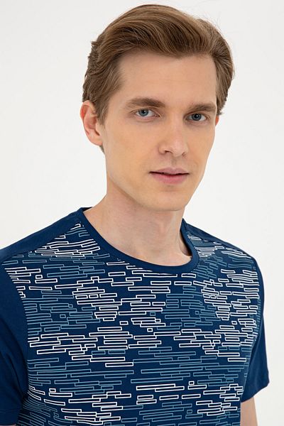 Pierre Cardin Μπλουζάκι Λαδί Slim Fit Μπλουζάκι με Στρογγυλή Λαιμόκοψη