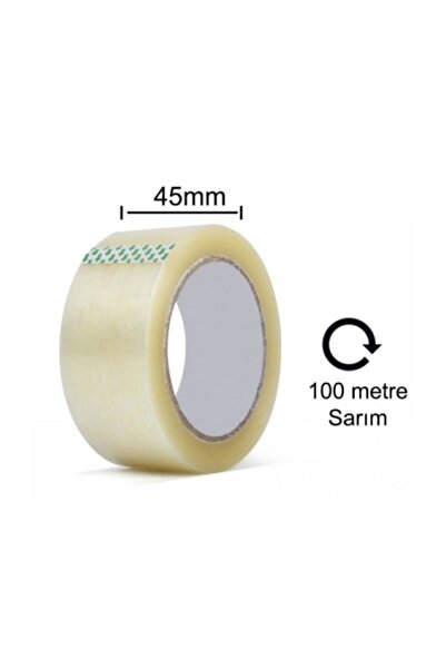 Genel Markalar Şeffaf Koli Bandı 45 Mm X 100 Metre (yüksek Yapıştırma Kalitel...