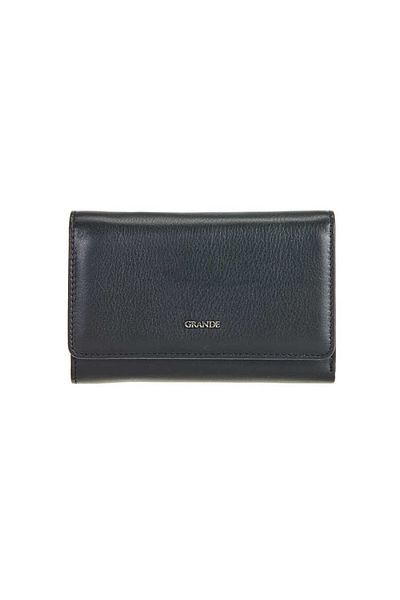 Grande Black Leather Women's Wallet - 2628 Model