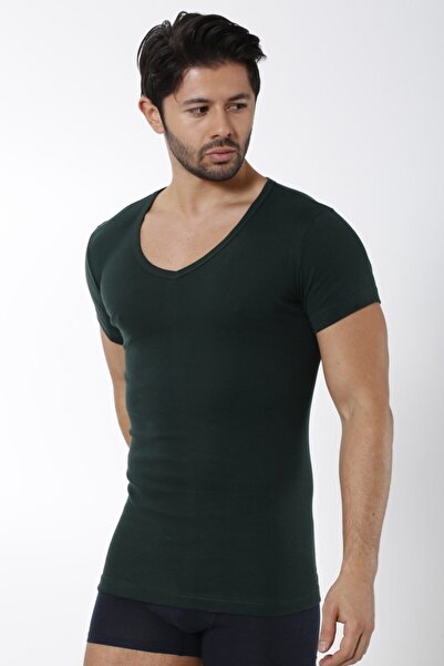 Generic Brand 5-Piece Men's Ribbed V-Neck Undershirt