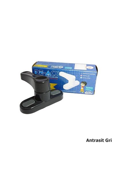 EYM 10 Pcs PVC Window Child Safety Security Lock With Pull Anthracite Gray