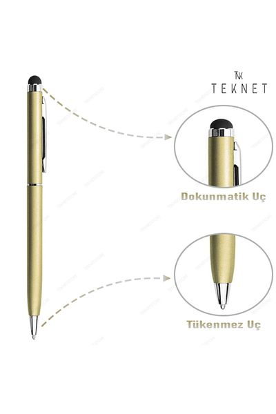 TEKNETSTORE Touch Pen Compatible with All Devices Drawing & Writing Pen for Tablet Phone 2 in 1 Ballpoint Tip