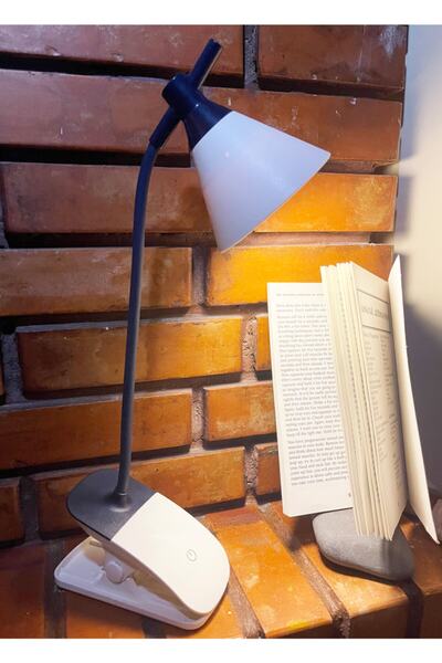 Coverzone Klipsli Dokunmatik Ayarlanabili Led Işık Masa Lambası 40cm Beyaz