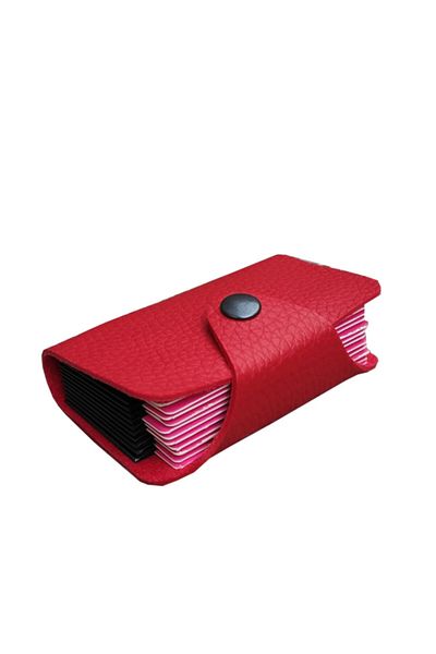 Kemer Dünyası 10 Compartment Women's Red Credit Card Holder