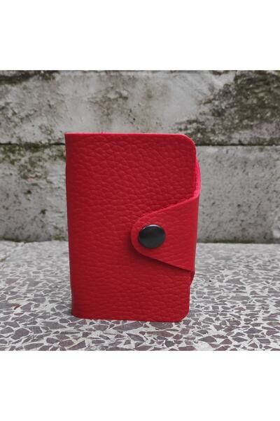 Kemer Dünyası 10 Compartment Women's Red Credit Card Holder