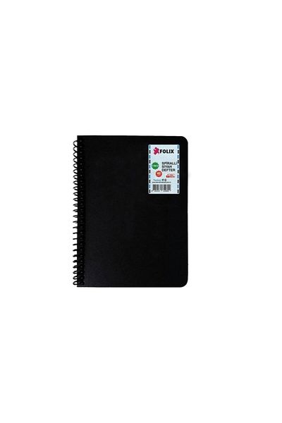 Folix Spiral Black Notebook 17 X 12 Cm40 Yp