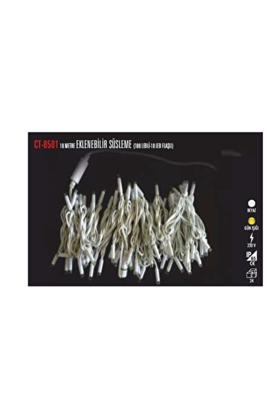 Cata Ct-8501 10mt Eklemeli(100 Ledli Flaşlı Ip65) G.ışığı Süsleme