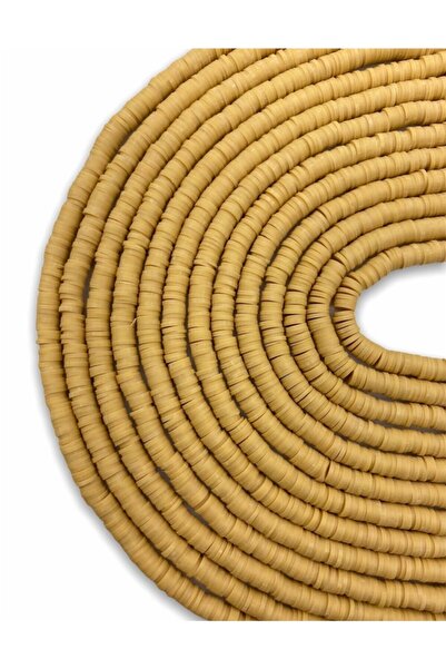 Hedef Bijuteri 6 مللي متر لون الكراميل بوليمر كلاي فيمو حبة سلسلة ، 40 سنتيمت...