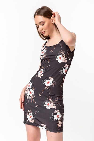 Laranor Rochie cu guler balerină cu imprimeu floral