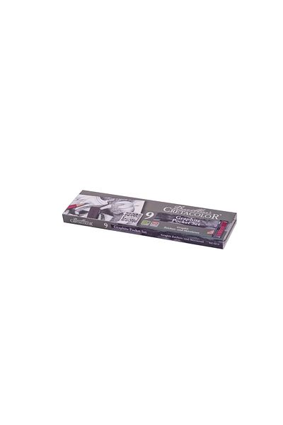 CretaColor Graphite Pocket Set Small Metal Box 9 Pieces Drawing Set