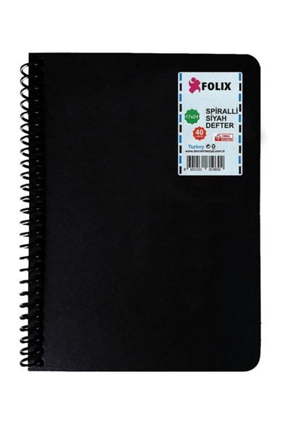 Folix Spiral Black Notebook 120 Gr17 X 24 cm40 Yp