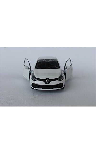 Welly Metal Renault Clio Rs Pull Drop Metal Model Car - White 1:32