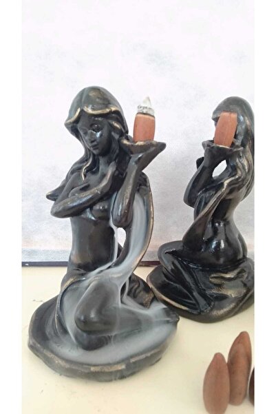 RockerStore Kadın Modeli Buhardanlık Geri Akış Tütsüsü Dekoratif Tütsülük Bac...