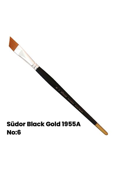 Südor Black Gold Side Cut Brush No 6 2 Pieces