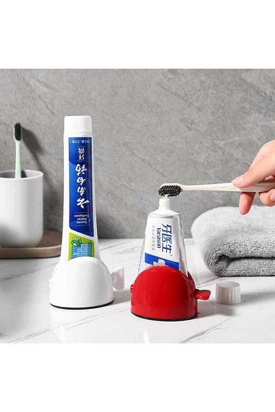 TİNEKE Toothpaste Squeezer Cream and Ointment Squeezer Rotary 1 Piece Red