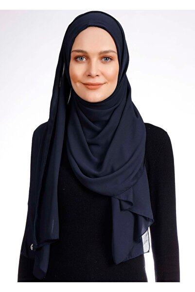 Ecardin Синій практичний креп-шаль з еластаном - St 238