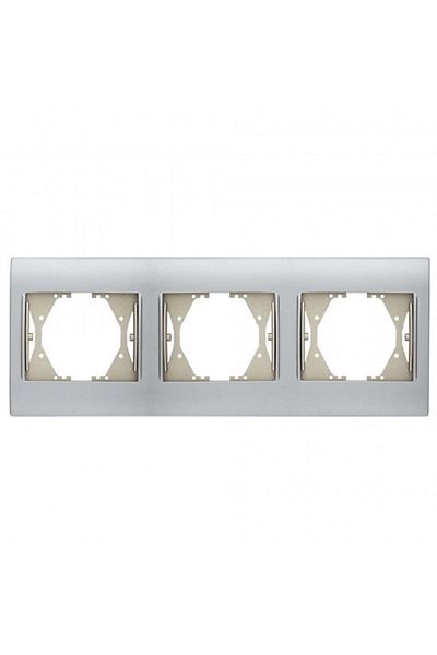 PANASONIC Viko Panasonic Thea Blu Inox Matt - Set cadru triplu auriu