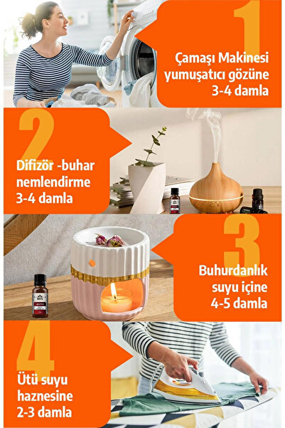 Dets Uçucu Yağ Buhurdanlık Yağı Difüzör Esansı Oda Kokusu Esansı Hava Nemlendirici Esansı esans Yağ 6lı