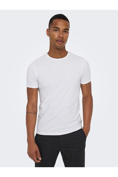 Only & Sons Мъжка тениска с кръгло деколте, чифт от 2 бр - 22021181