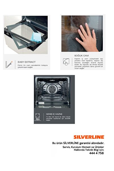 Silverline Bo65e1s01 Gri Ankastre Fırın