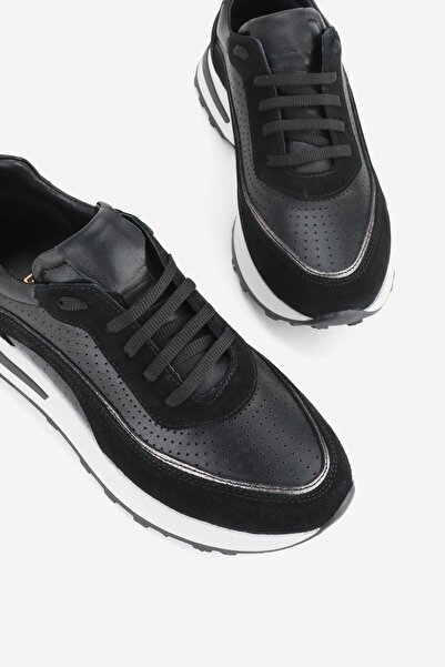 TUNAELLİ Чорні жіночі кросівки з натуральної шкіри - розмір 36-41