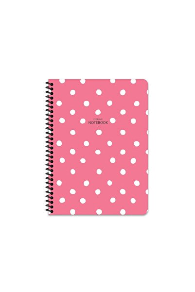 KESKİN COLOR Keskin Color Puantiye Spiralli Pembe Plastik Kapak 80 Yaprak A5 ...
