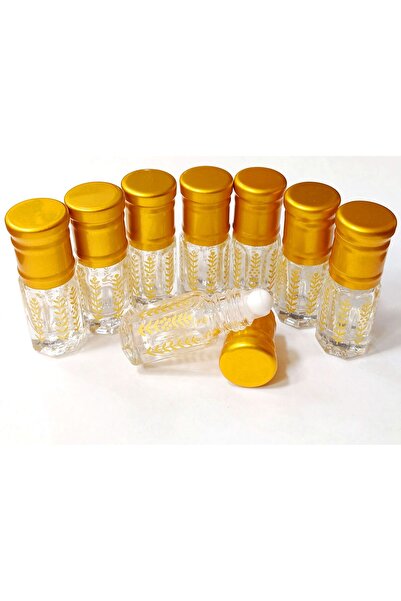 musk istanbul 3 ml Sırmalı Lüx Rollon Bilyeli 8 Adet Boş Şişe