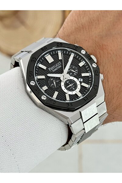 Ferrucci Men's Wristwatch - 3 Atm Waterproof, Activated Functions, Steel Cord