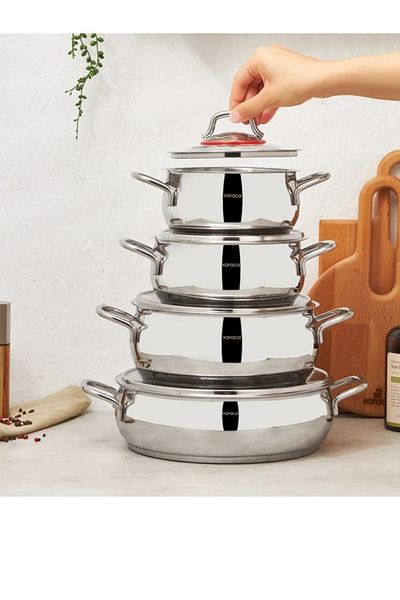 Karaca Emirgan 8 Piece Cookware Set / Induction Base = original =