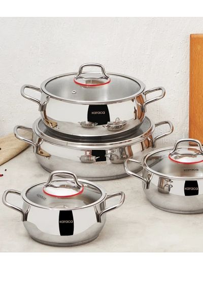 Karaca Emirgan 8 Piece Cookware Set / Induction Base = original =