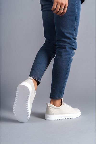 Joy Man J152 Pantofi clasici casual pentru bărbați, cu talpă ortopedică, cu șireturi, alb BT