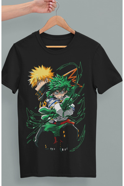 Fuddy Moda Oversize kroj My Hero Academia Izuku Midoriya Katsuki Bakugo Štamp...