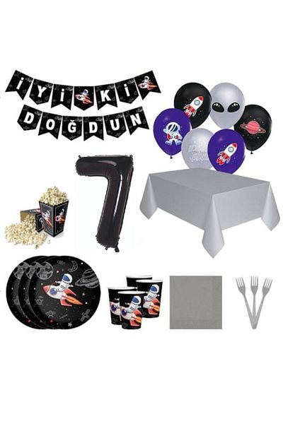 DÜVENCİ TİCARET Space Themed Stylish Birthday Concept