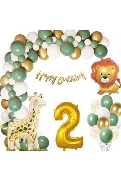 DÜVENCİ TİCARET Σετ μπαλονιών γενεθλίων Yeşilli Lüx Küf
