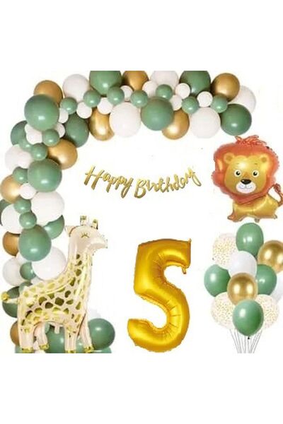 DÜVENCİ TİCARET Set de baloane pentru ziua de naștere Green Luxury Mildew