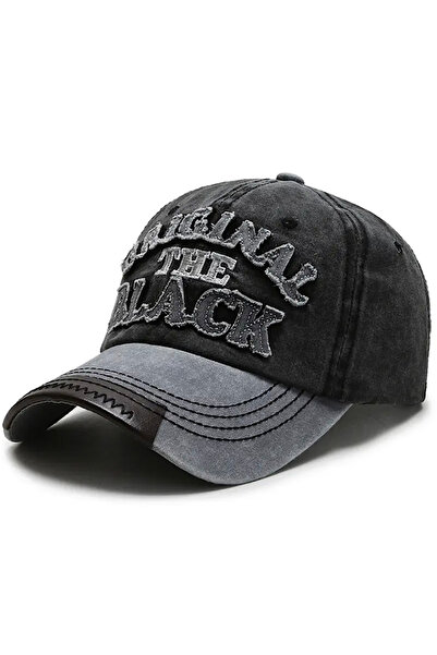 Giraffe Yıkamalı Eskitme Görünümlü Retro Pamuklu Original The Black Beyzbol C...