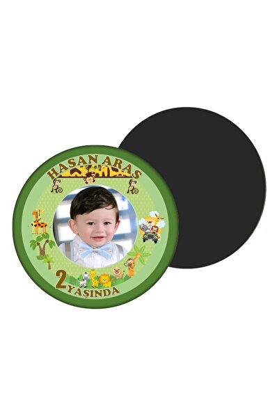 Elara Tasarım Kişiye Özel Doğum Günü Magnet Hediye 7 cm 16 Adet Poşetli