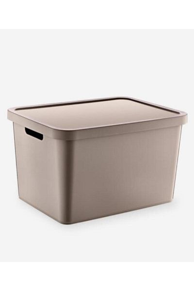 PANJI Stafi 18 Lt Set of 4 - Multi-Purpose Box with Lid, Terra
