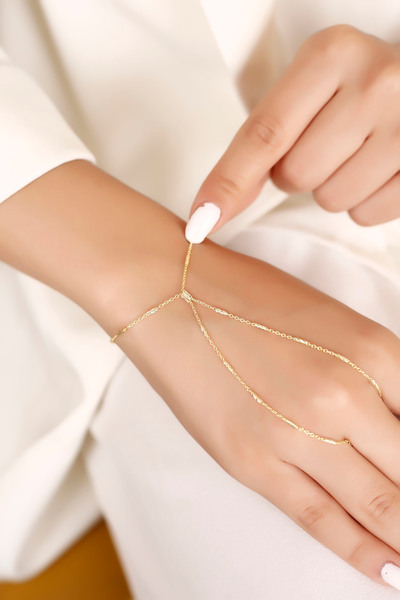 SARIASLAN 925 Ayar Kalemli Çubuk Gümüş Şahmeran 14 Ayar Altın Renk