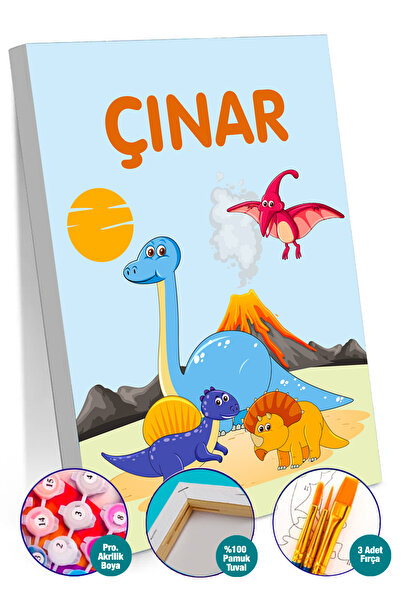 Picasso World Hobby Art Çocuk Sayılarla Boyama Numaralı Tuval Seti Fırça Boya...