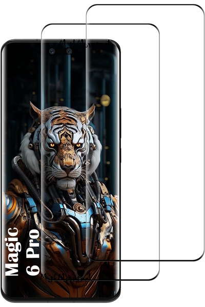 m.tk moveteck Honor Magic 6 Pro Ekran Koruyucu Cam Tam Kaplar Oval Kavisli Es...